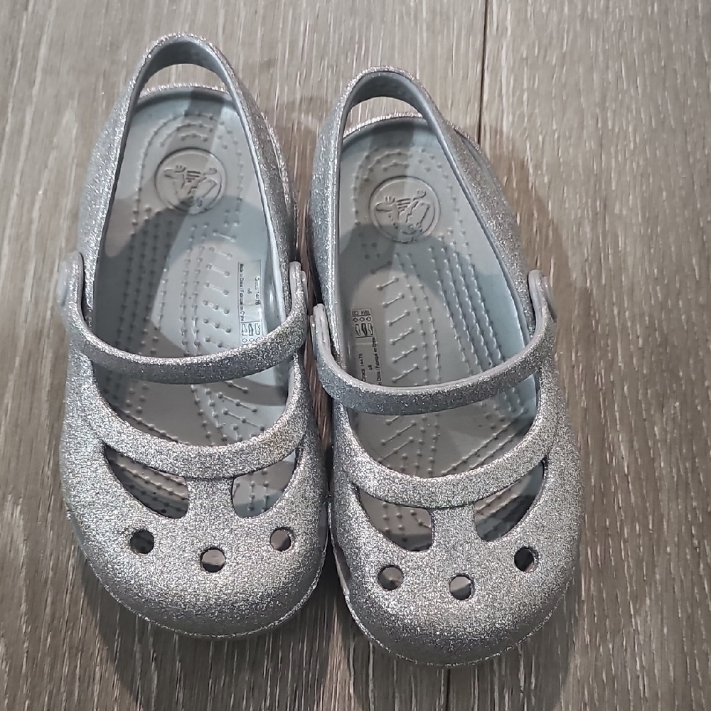 Kids Silver Glitter Shoes